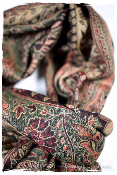 Adriana Paisley Reversible Kashmir Wool Scarf