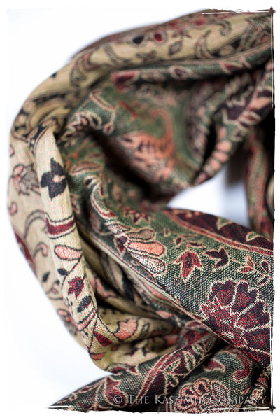 Adriana Paisley Reversible Kashmir Wool Scarf