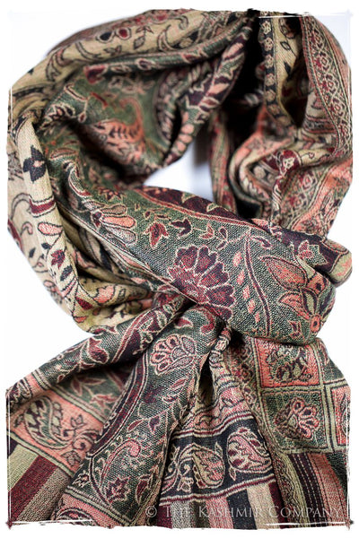 Adriana Paisley Reversible Kashmir Wool Scarf