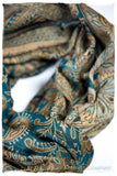 Alessandra Paisley Reversible Kashmir Wool Scarf