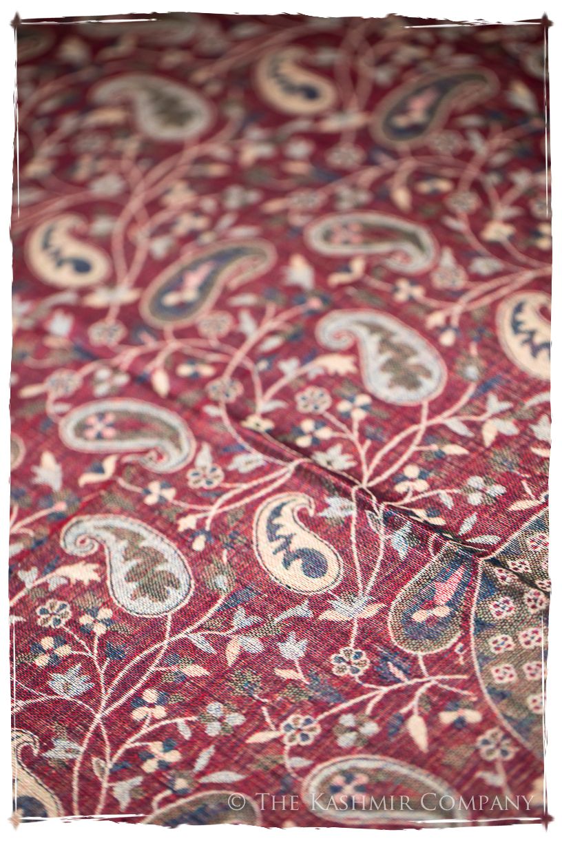 Annamaria Paisley Reversible Kashmir Wool Scarf
