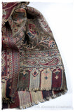 Annamaria Paisley Reversible Kashmir Wool Scarf