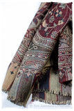 Annamaria Paisley Reversible Kashmir Wool Scarf