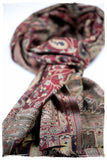 Annamaria Paisley Reversible Kashmir Wool Scarf