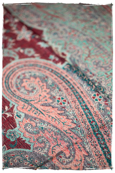 Annunziata Paisley Reversible Kashmir Wool Scarf