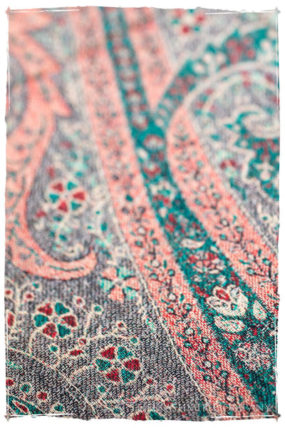 Annunziata Paisley Reversible Kashmir Wool Scarf