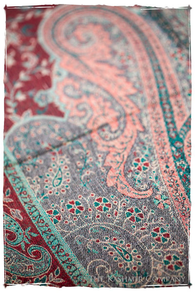 Annunziata Paisley Reversible Kashmir Wool Scarf