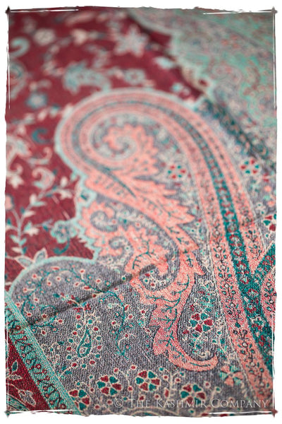 Annunziata Paisley Reversible Kashmir Wool Scarf