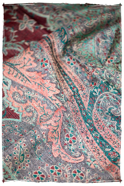 Annunziata Paisley Reversible Kashmir Wool Scarf