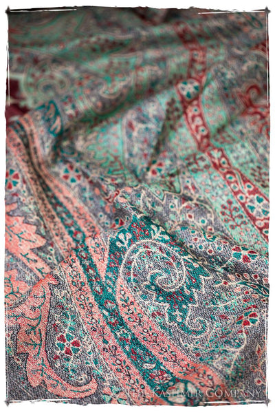 Annunziata Paisley Reversible Kashmir Wool Scarf