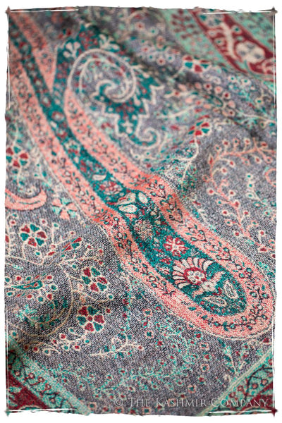 Annunziata Paisley Reversible Kashmir Wool Scarf