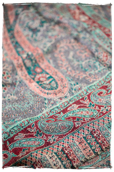 Annunziata Paisley Reversible Kashmir Wool Scarf