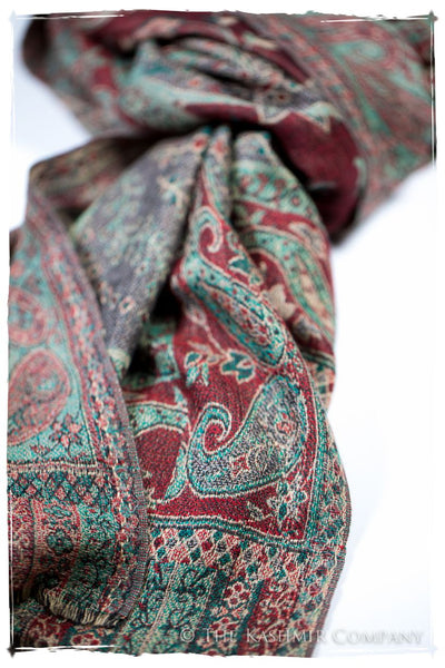 Annunziata Paisley Reversible Kashmir Wool Scarf