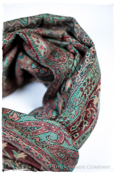 Annunziata Paisley Reversible Kashmir Wool Scarf