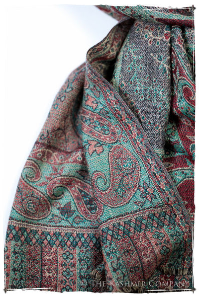 Annunziata Paisley Reversible Kashmir Wool Scarf