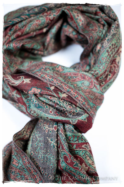 Annunziata Paisley Reversible Kashmir Wool Scarf