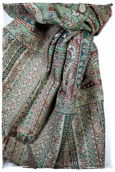 Bianca Maria Paisley Reversible Kashmir Wool Scarf