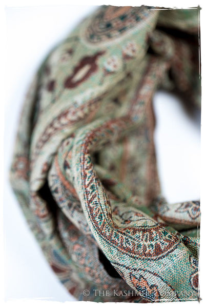 Bianca Maria Paisley Reversible Kashmir Wool Scarf