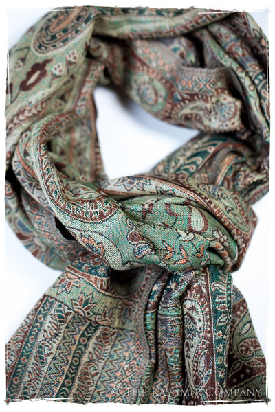 Bianca Maria Paisley Reversible Kashmir Wool Scarf