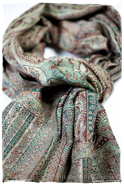 Bianca Maria Paisley Reversible Kashmir Wool Scarf