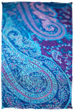 Aurora Paisley Reversible Kashmir Wool Scarf