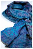Aurora Paisley Reversible Kashmir Wool Scarf