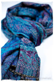 Aurora Paisley Reversible Kashmir Wool Scarf
