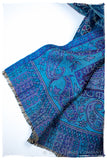 Aurora Paisley Reversible Kashmir Wool Scarf