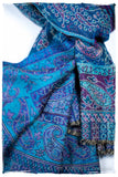 Aurora Paisley Reversible Kashmir Wool Scarf