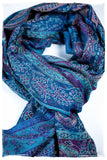 Aurora Paisley Reversible Kashmir Wool Scarf