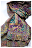 Clelia Paisley Reversible Kashmir Wool Scarf