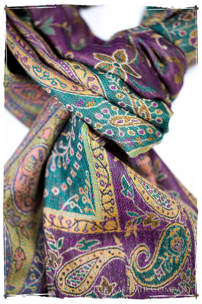 Clelia Paisley Reversible Kashmir Wool Scarf