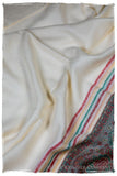 Donatella Frontière Ivory Kashmir Wool Scarf