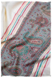 Donatella Frontière Ivory Kashmir Wool Scarf