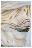 Fabrizia Frontière Ivory Kashmir Wool Scarf