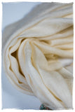 Fabrizia Frontière Ivory Kashmir Wool Scarf