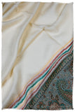 Fabrizia Frontière Ivory Kashmir Wool Scarf
