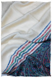 Graziella Frontière Ivory Kashmir Wool Scarf