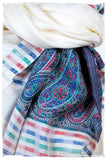 Graziella Frontière Ivory Kashmir Wool Scarf