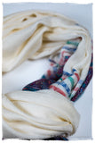 Graziella Frontière Ivory Kashmir Wool Scarf