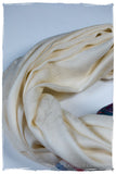 Graziella Frontière Ivory Kashmir Wool Scarf