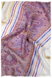 Griselda Frontière Ivory Kashmir Wool Scarf