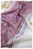 Griselda Frontière Ivory Kashmir Wool Scarf