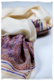 Griselda Frontière Ivory Kashmir Wool Scarf