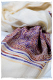 Griselda Frontière Ivory Kashmir Wool Scarf