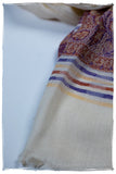 Griselda Frontière Ivory Kashmir Wool Scarf
