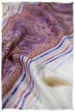 Griselda Frontière Ivory Kashmir Wool Scarf