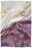 Griselda Frontière Ivory Kashmir Wool Scarf