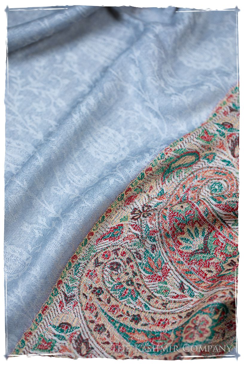 Letizia Frontière Ivory Kashmir Wool Scarf