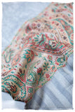 Letizia Frontière Ivory Kashmir Wool Scarf